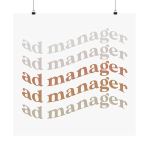 AdManager, curve poster